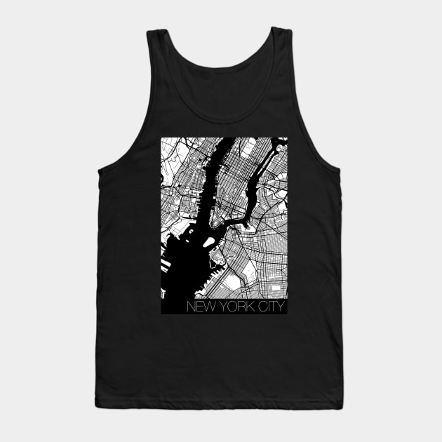 New York city map - black and white Tank Top by Mamadamme Gabrieux Art